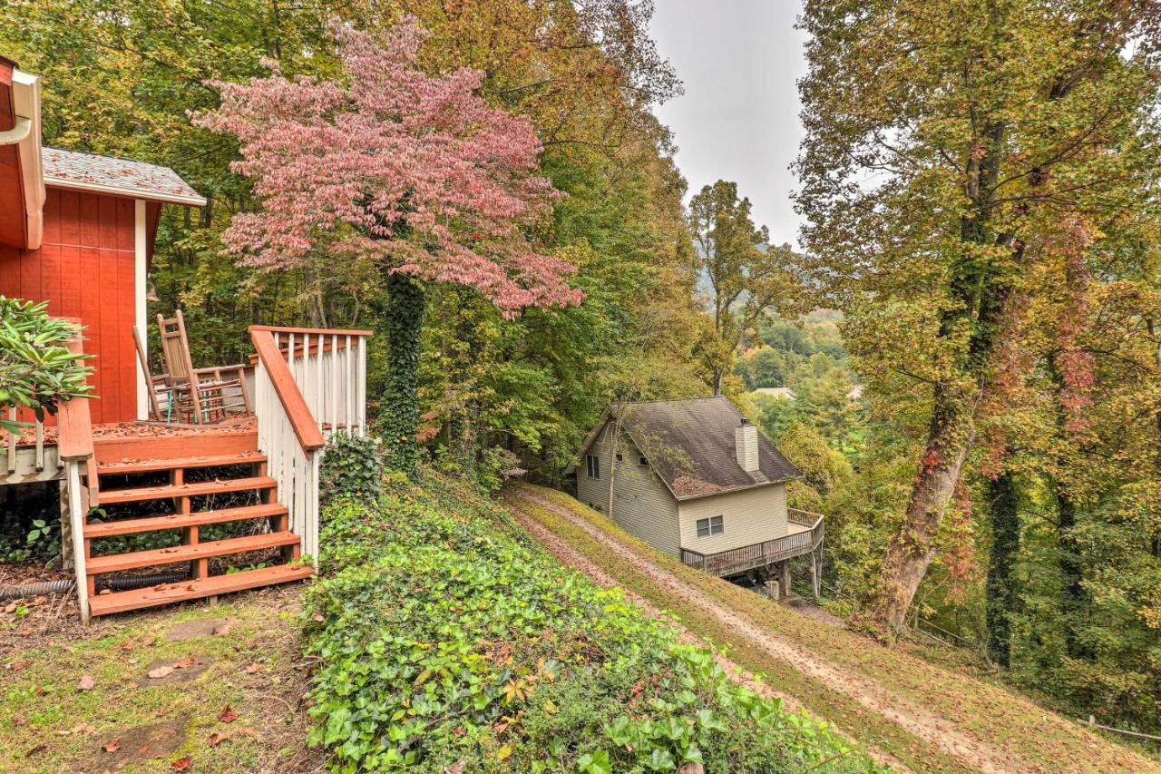 Rustic Red Cabin With Deck In Maggie Valley Club! Villa Exterior foto